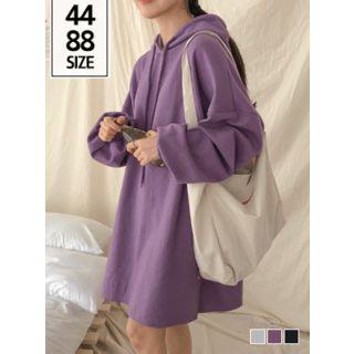 Balloon-sleeve Oversized Hoodie Dress