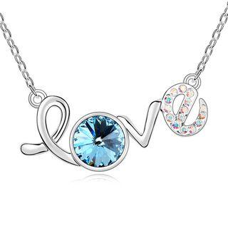 Crystal Lettering Necklace