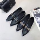 Pointy Toe Buckled Loafers