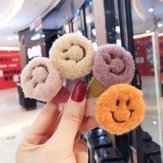 Chenille Smiley Hair Clip