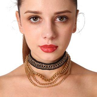 Paneled Multi-strand Necklace