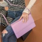 Pastel Color Flap Shoulder Bag Purple - One Size