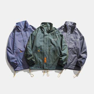 High-neck Printed Cargo Jacket