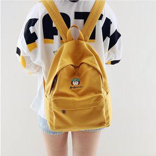 Embroidered Cartoon Canvas Backpack