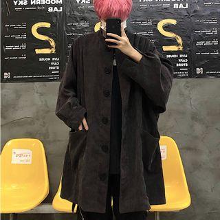 Corduroy Button Long Jacket