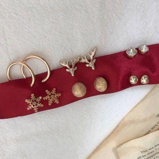 6 Pair Set: Alloy Earring (assorted Designs) Set Of 6 Pairs - 0806a - Earring - Gold - One Size