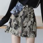 Cat-embroidery Mini Skirt