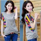 Mesh-inset T-shirt