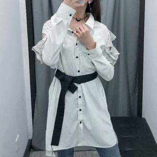 Cold Shoulder Shirt Dress