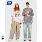 Unisex Windmill-print Loose T-shirt