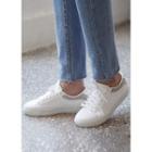 Hidden-heel Faux-suede Trim Sneakers