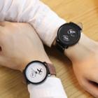 Couple Matching Yes / No Print Strap Watch