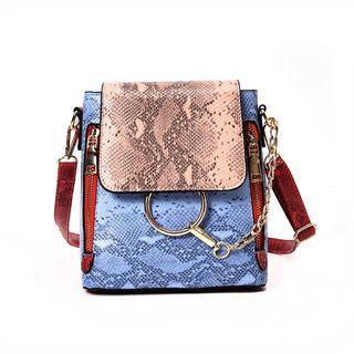 Snake Skin Pattern Cross Body Bag