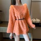 Fluffy Sweatshirt Dress