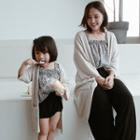 Family Matching Set: Open Front Long Cardigan
