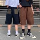Color-block Straight Leg Shorts