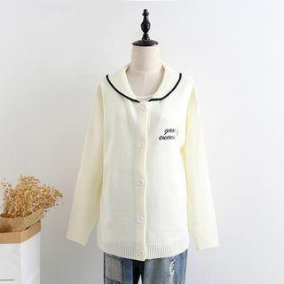 Moon Embroidery Knit Shirt