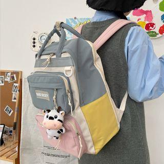 Paneled Top Handle Backpack