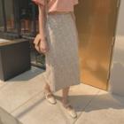 Floral Long Wrap Skirt Pink - One Size