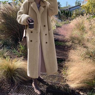 Notch-lapel Double-breasted Dumble Coat