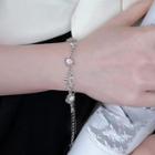 Opal / Faux Pearl / Flower Stainless Steel Bracelet