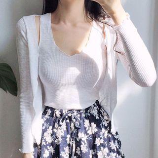 Set: Ribbed Tank Top + Jacket