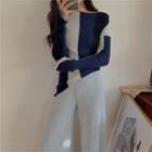 Colored Panel Knit Top / Pants