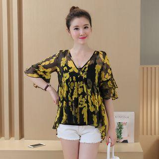 Printed Blouse With Camisole