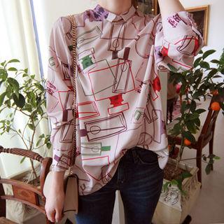 Zip-back Patterned Top