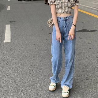 Heart Pocket Baggy Jeans