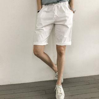 Drawcord-waist Knee-length Shorts