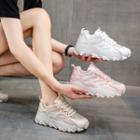 Lace Up Rhinestone Mesh Sneakers
