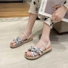 Print Patchwork Sandals