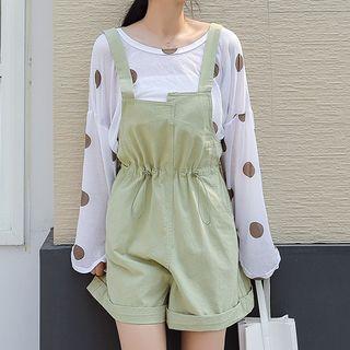Dotted Long-sleeve T-shirt / Jumper Shorts / Set
