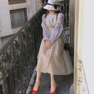 Adjustable-waist Jumper Dress In 2 Lengths