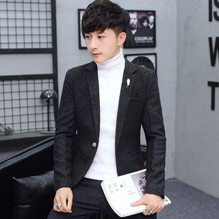 Melange Single-buttoned Blazer