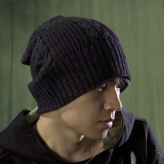 Rib-knit Beanie Black - One Size