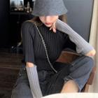 Cutout Knit Top Black - One Size