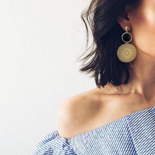 Disc Alloy Dangle Earring (various Designs)