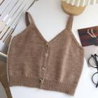 Knit Tank Top Cropped Suspender
