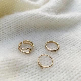 Stacking Ring Set Of 3 Gold - One Size