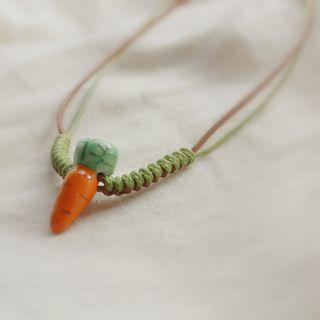 Ceramic Carrot String Bracelet Tangerine - One Size