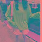 Crew-neck Long-sleeve Oversized T-shirt