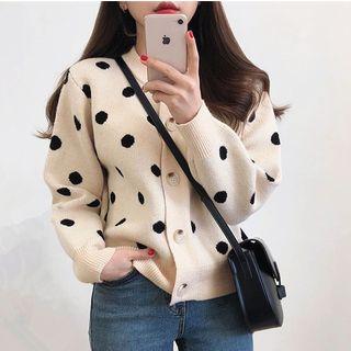 Polka Dot Button Cardigan
