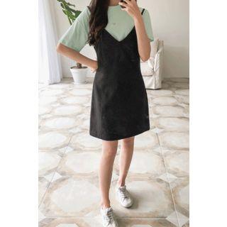 Spaghetti-strap A-line Linen Dress