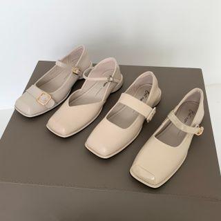 Square Toe Mary Jane Shoes ( Various Designs )