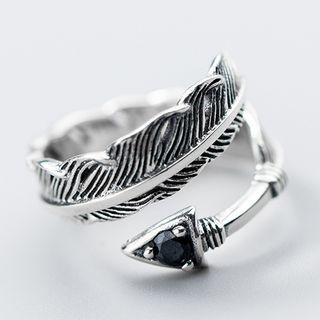 925 Sterling Silver Arrow Open Ring