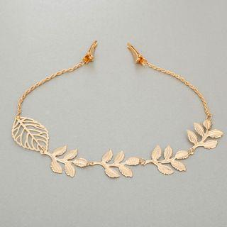 Alloy Leaf Headpiece Gold - One Size