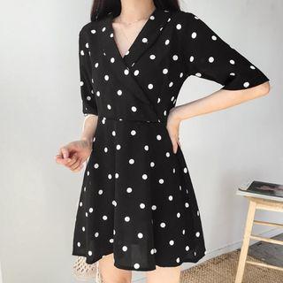 Tie-waist Polka-dot Minidress
