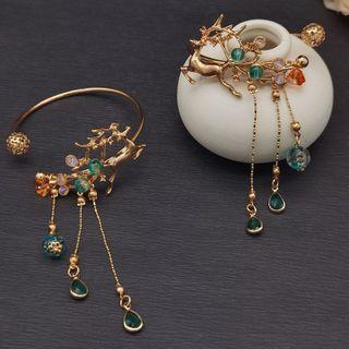 Deer Beaded Open Bangle / Set